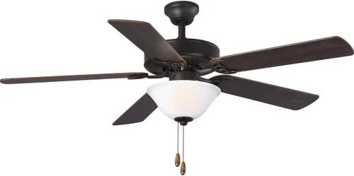 Vista 22 de AirPro Collection - Ventilador de techo de cinco aspas de 52 pulgadas con kit de luz blanca grabada