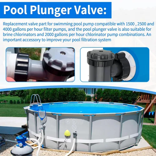 Vista 3 de Válvula de émbolo para piscinas Intex, conexión de válvula de émbolo, manguera de bomba de piscina de 38 compatibles, válvula de émbolo y salida