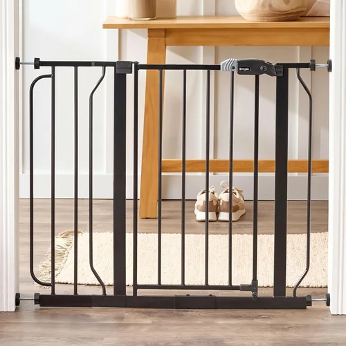 Vista 20 de Regalo Easy Step - Puerta para bebé extra alta con acceso, kit adicional, incluye kit de extensión de 4 pulgadas, kit de montaje a presión, ventosas