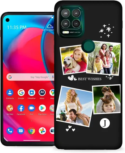 Vista 10 de Funda personalizada para Motorola Moto G Stylus 5G con nombre de foto y texto – GStylus 5G personalizada para teléfono móvil/smartphone/teléfono