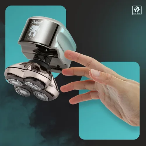 Vista 5 de Skull Shaver Pitbull Platinum PRO - Kit de afeitadora de cabeza y cara, afeitadora eléctrica inalámbrica, capacidades de afeitado en húmedo y seco