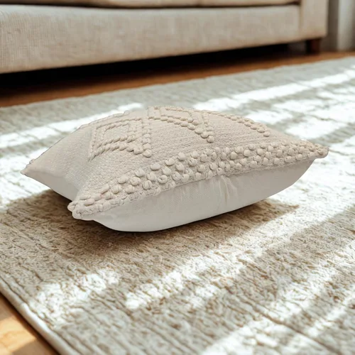 Vista 6 de Juego de 2 fundas de almohada decorativas grandes de 20 x 20 pulgadas, estilo bohemio, de algodón, para decoración de granja, juego de 2 fundas