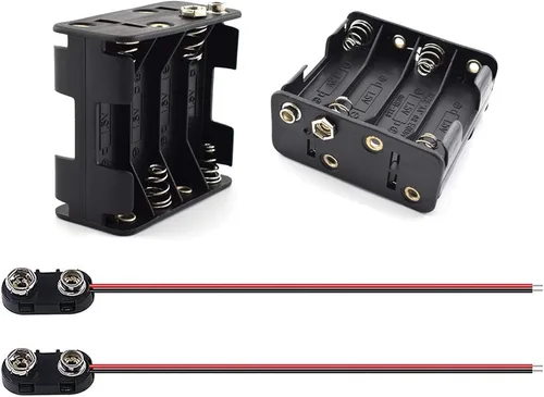 Vista 11 de SDTC Tech Juego de 2 soportes de batería AA de 1,5 V y kit de conector a presión tipo I 3 voltios espesar caja de batería de plástico