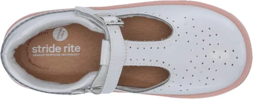 Vista 5 de Stride Rite Tenis unisex SRT Nell para niños, Blanco, 4 Wide Toddler