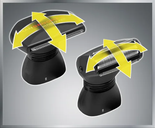 Vista 2 de Mangroomer Ultimate Pro Back Shaver con asa 2 cabezas de shock absorber Flex, Bisagra de energía, Extreme Reach y Power Burst