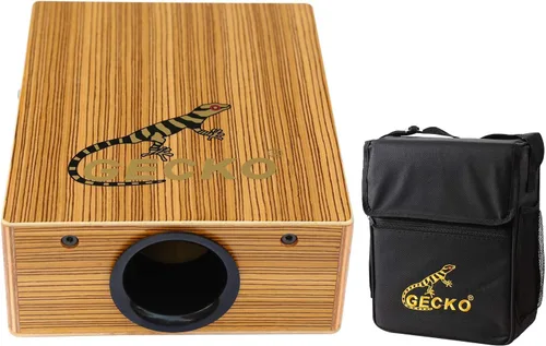 Vista 2 de GECKO - Caja de percusión de madera, instrumento musical con bolsa de transporte