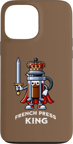 Vista 23 de Carcasa divertida para iPhone 16 The French Press King