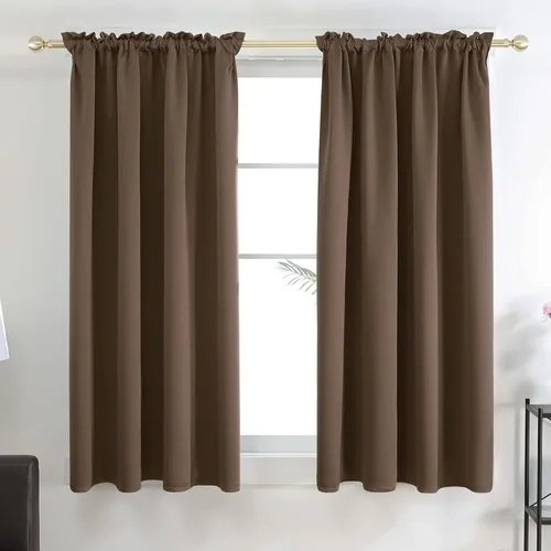 Vista 43 de Deconovo Cortinas opacas, aislamiento térmico, dobladillo para barra, reducción de ruido, certificado Oeko-TEX, cortinas de oscurecimiento