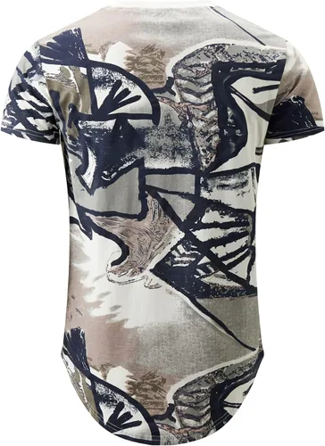 Vista 2 de YININF Mens Hipster Hip Hop Short Sleeve Print T-Shirt