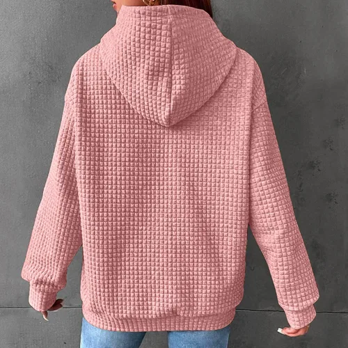 Vista 6 de Sudaderas con capucha de fútbol para mujer, manga larga, con estampado de corazón, con cordón ajustable, ropa de otoño informal y a la moda
