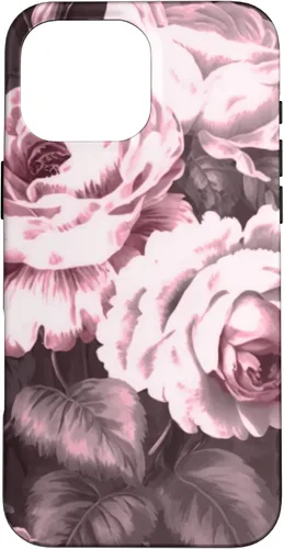 Vista 19 de iPhone 16 Vintage Classic Rose Flower Pattern in Pink Case
