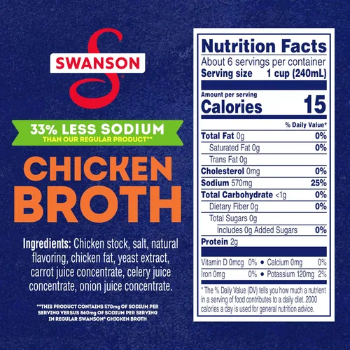 Vista 2 de SWANSON S Caldo de pollo Natural Goodness, cartón de 48 onzas