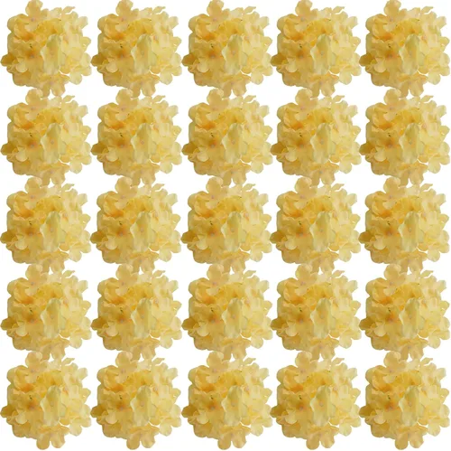 Vista 16 de FagusHome 30 piezas de cabezas de hortensias artificiales de seda, cabezas y tallos de hortensias artificiales para decoración del hogar y boda Azul