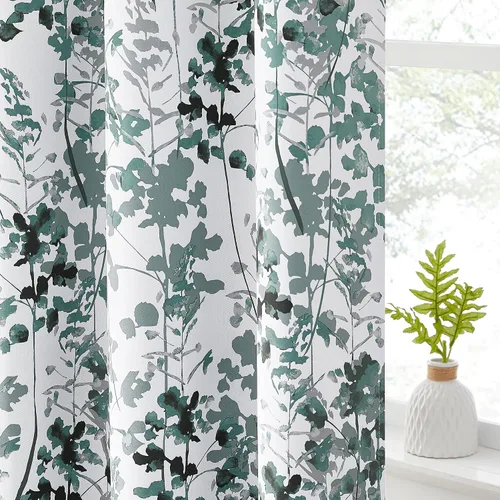 Vista 8 de Cortinas Kgorge opacas, diseño de damasco