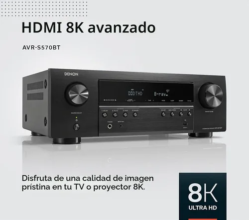 Vista 2 de Paquete de sistema de cine en casa Polk Dolby Atmos con Denon AVR-S570BT