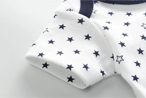 Vista 5 de Ropa unisex para bebés, paquete de 5 mamelucos de manga corta y 3 mamelucos con pies para bebé