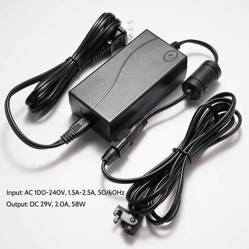 Vista 2 de Fuente de alimentación reclinable Sopito Wide AC/DC 100-240V - con cable de extensión de 6.6 pies, transformador de 29 V 2 A, conector de 2 pines