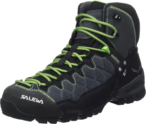 Vista 9 de Salewa Botas ALP Trainer Mid GTX para hombre, Ombre Azul Fluo Naranja, 1 Negro