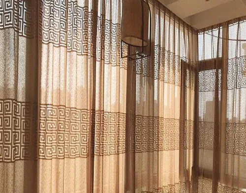 Vista 3 de Cortinas transparentes de tela jacquard de estilo chino, decoración del hogar para sala de estar, comedor, dormitorio, cocina