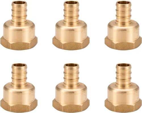 Vista 15 de (5 unidades) Adaptador de rosca NPT hembra de 3/4 pulgadas PEX x 3/4 pulgadas F1807, conector de engarce de latón LF para tubería PEX-b