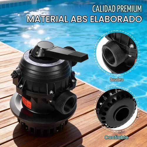 Vista 3 de SR14965-A003 - Válvula multipuerto de 1.575 in, compatible con Pantera 21" 25", Onga Leisuretime 21" 25", Sta-Rite Cristaflo 15", 17", 20", 24