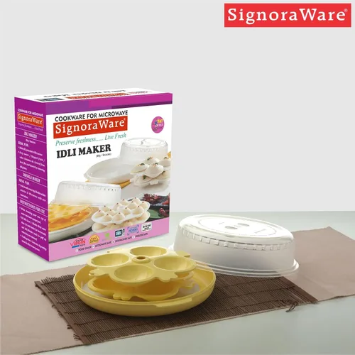 Vista 5 de Signoraware Big Idli Maker Amarillo Limón