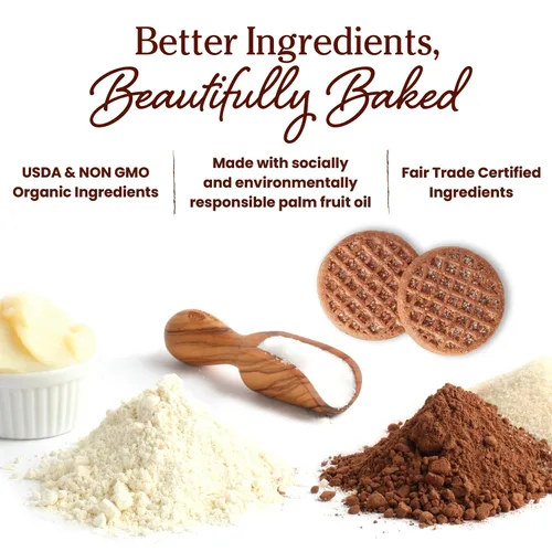 Vista 5 de Jovial Galletas orgánicas de cacao crujiente Einkorn – Galletas orgánicas, galletas veganas, altas en proteínas, certificado de comercio justo