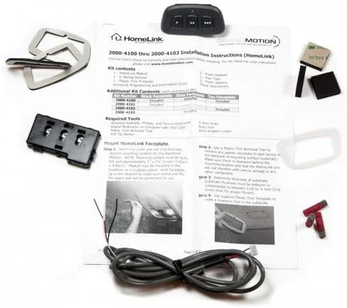 Vista 4 de HomeLink® Sistema de control inalámbrico con revestimiento montado y bisel en color café., Negro