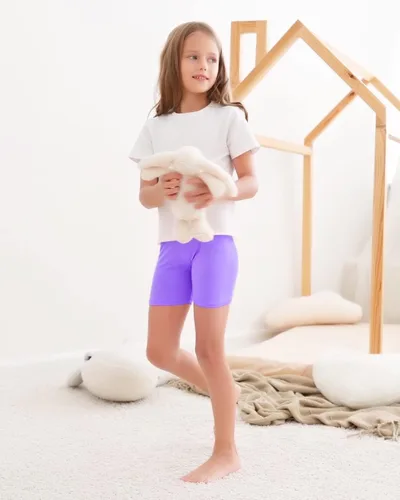 Vista 3 de Auranso Pantalones cortos de ciclismo para niñas, transpirables y de seguridad, pantalones cortos de ciclismo debajo del vestido
