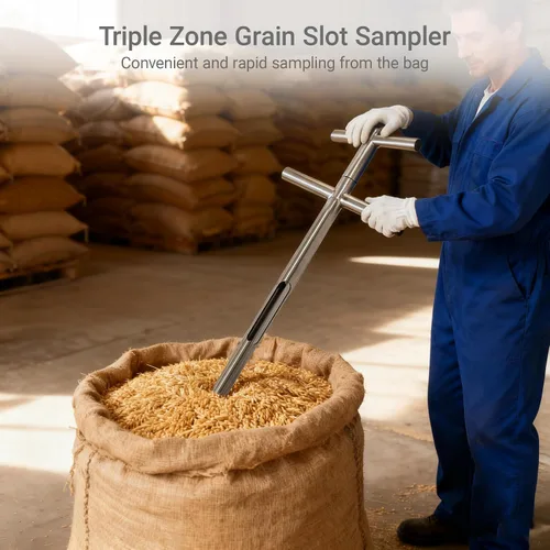Vista 7 de Sonda de muestreo de grano de polvo, sonda de grano para polvos y semillas, muestreador de acero inoxidable, muestra de ladrón de granos, sonda