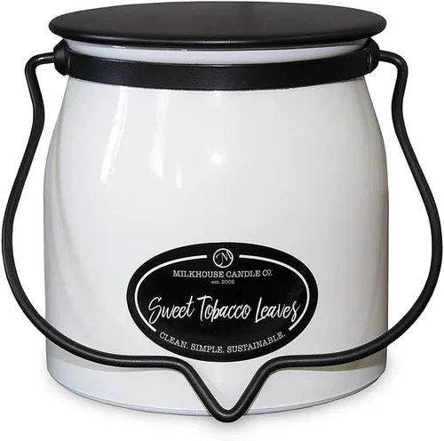 Vista 12 de Milkhouse Candle Company Vela de soja junto a canela – Canela y nuez moscada brasas aromáticas Amberwood y vainilla perfumada – Tarro de crema