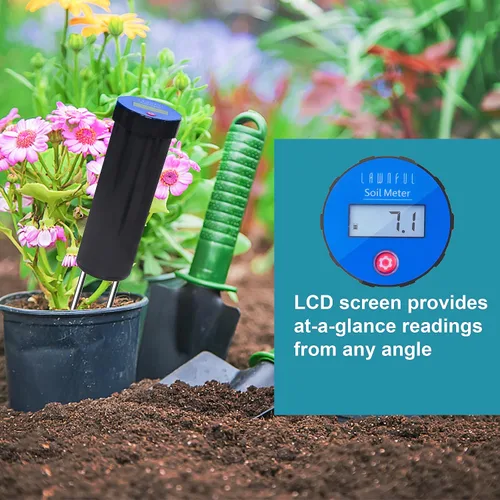 Vista 2 de Digital Soil pH Meter, Industrial Grade Soil pH Tester with Calibration-Free LCD Display, High Accuracy Soil pH Pen, Soil pH Monitor for Garden