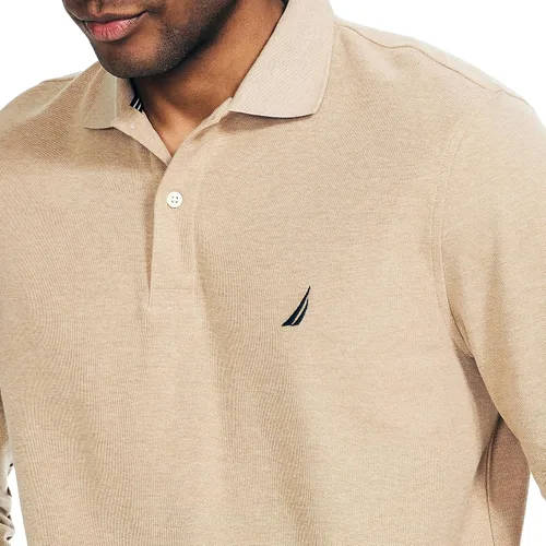 Vista 3 de Nautica Polo de manga larga de ajuste clásico para hombre