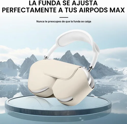 Vista 3 de Maxjoy para Apple Airpods Max Funda inteligente de cubierta, Accesorios de cubierta protectora de cuero PU suave para Airpod Max con modo de sueño