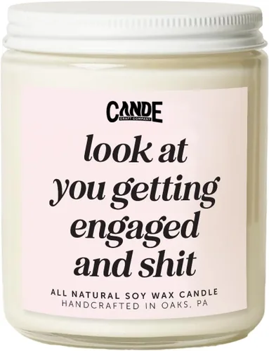 Vista 7 de CE Craft Acerca de F*cking Time Candle - Vela perfumada de cera de soja con aroma a galleta de azúcar, regalo de compromiso