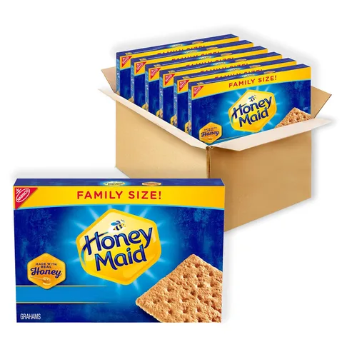 Vista 22 de Honey Maid Graham Crackers, bocadillos a granel para el almuerzo, 200 paquetes de bocadillos de 0.5 onzas