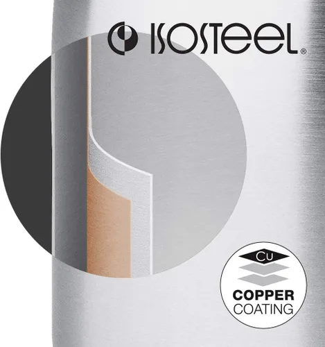 Vista 6 de Isosteel Duo 9900DAT Top 0 75 Litre Stainless Steel Vacuum Flask, Titan/Grey, 8.2 x 7.7 x 30.4 cm