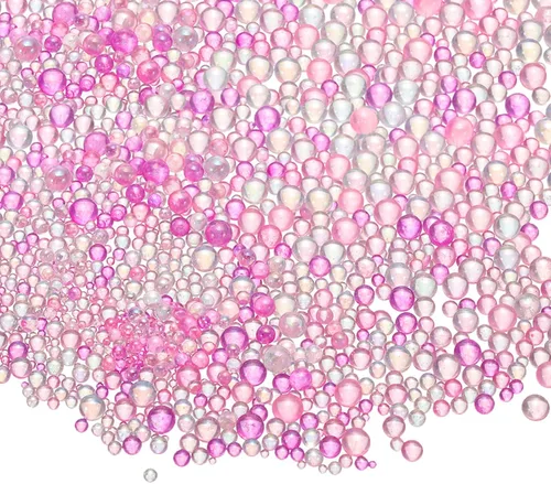 Vista 13 de Cuentas de vidrio iridiscente diminutas de burbuja, 0.4-3mm 10g Cuentas redondas micro mini transparentes sin agujero en forma de gota de agua