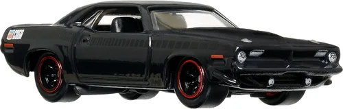 Vista 2 de Hot Wheels Coche de juguete, Fast & Furious a escala 1:64 Die-Cast 1970 Plymouth AAR Cuda para coleccionistas inspirados en la franquicia