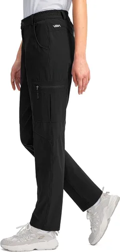 Vista 2 de Viodia Pantalones cargo de senderismo para mujer, de secado rápido, UPF50+, impermeables, para pesca, golf, viajes, con bolsillos