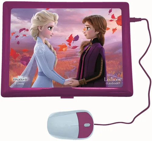 Vista 2 de LEXiBOOK Disney Frozen 2 - Laptop Educativo y Bilingüe Español/Inglés - Juguetes para Niñas con 124 Actividades para Aprender, Jugar Juegos y Música