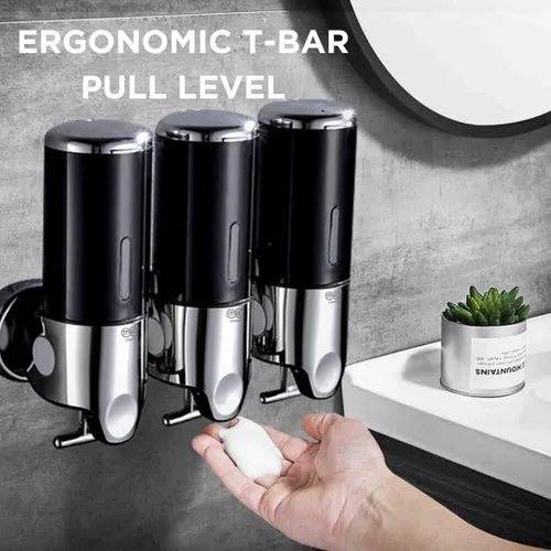 Vista 8 de OMEO Dispensador de champú y acondicionador, dispensador de jabón de ducha, dispensador de champú para pared de ducha, dispensador de jabón