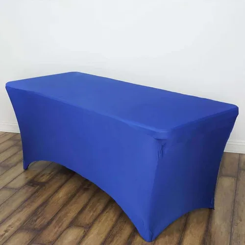 Vista 51 de Efavormart - Mantel rectangular de elastano elástico beige de 4 pies