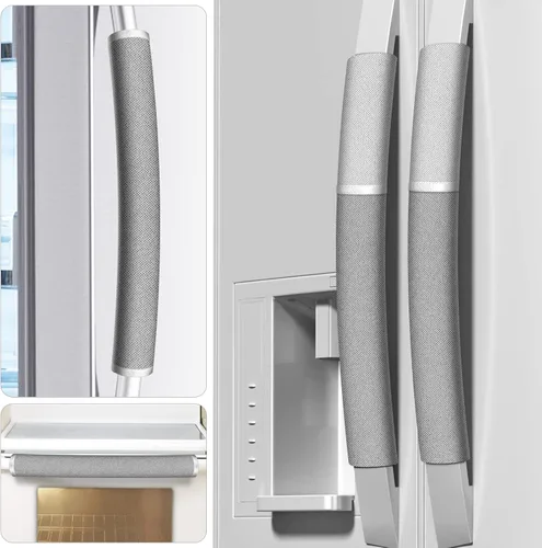 Vista 7 de Fundas para manijas de puerta de refrigerador, 5 piezas, decoración de electrodomésticos de cocina, nevera, microondas, lavavajillas, fundas