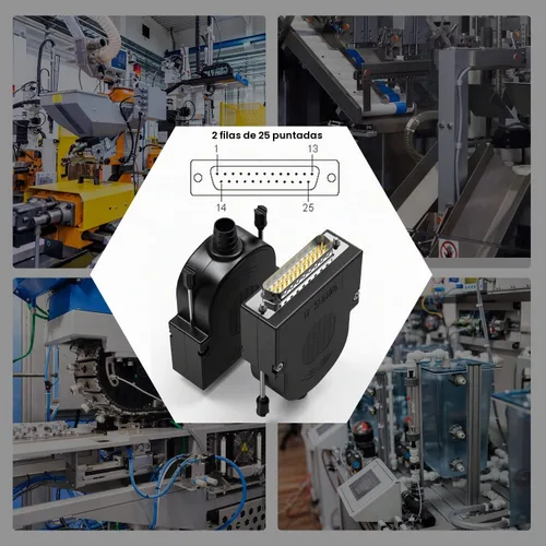 Vista 6 de Paquete de 2 adaptadores serie de conectores DB25 sin necesidad de soldadura D-SUB Adaptador RS232 hembra de 25 pines a conector terminal Módulo