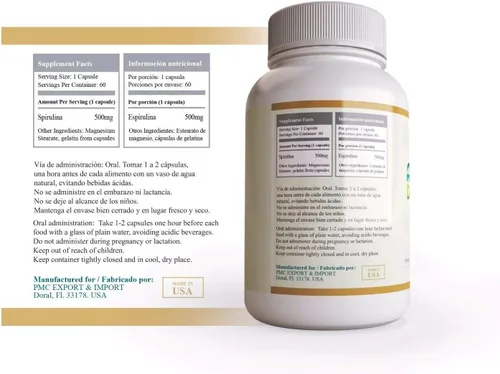 Vista 3 de 500 mg 100% Espirulina Espirulina Natural