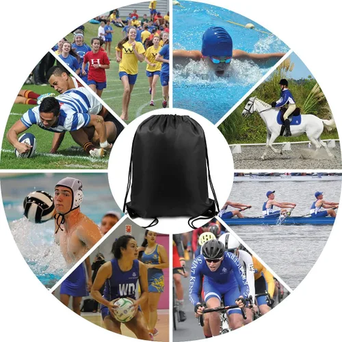 Vista 8 de BeeGreen Bolsas con cordón a granel 2024405060100 bolsas de cincha para hacer ejercicio, gimnasio, equipo deportivo para hombres, mujeres y niños