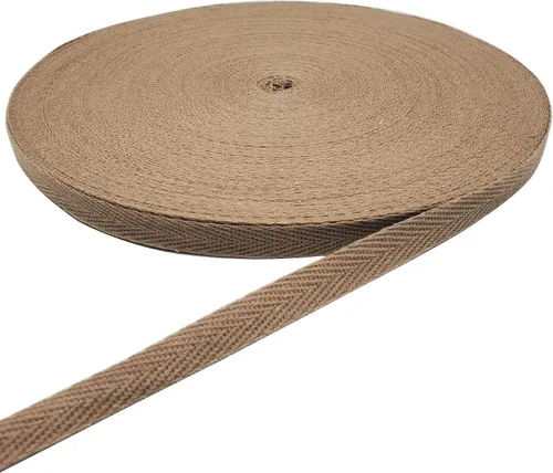 Vista 33 de Cinta de espiga de 50 yardas, cinta de algodón para coser (beige, 1 pulgada) Materiales respetuosos con el medio ambiente, suaves