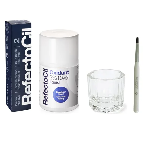 Vista 3 de RefectoCil Hair Tinting Kit – Cream Dye + Liquid Developer + Mixing Brush
