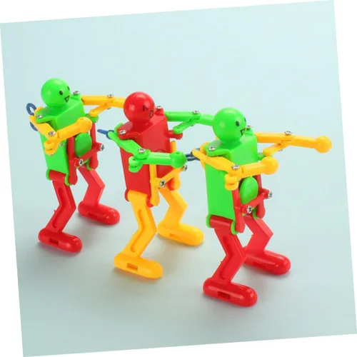 Vista 3 de 4 piezas de robot de baile de cuerda para adultos, diseño mecánico y material seguro, diversión portátil para juego en interiores y exteriores